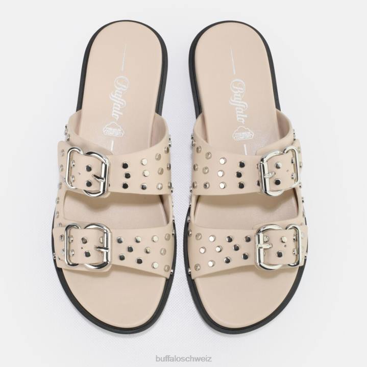 Buffalo Blake Belle vegane Sandale 846Z659 Creme|Sandalen