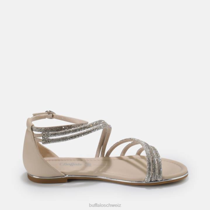 Buffalo Capri Glam Sandale vegan 846Z89 Creme|Sandalen