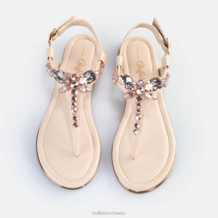 Buffalo Capri-Libellensandalen vegan 846Z194 Creme|Sandalen