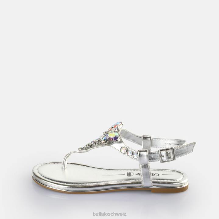 Buffalo Capri-Libellensandalen vegan 846Z195 Silber|Sandalen