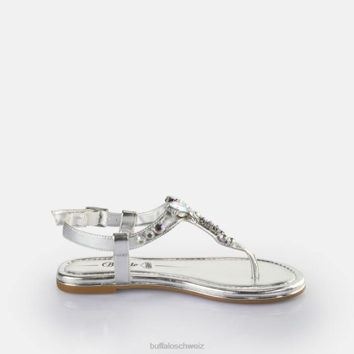 Buffalo Capri-Libellensandalen vegan 846Z195 Silber|Sandalen