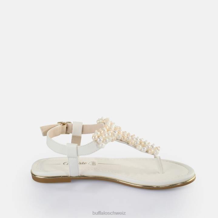 Buffalo Capri-Perlensandalen vegan 846Z407 Creme|Sandalen