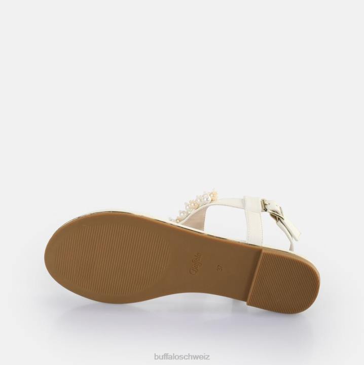 Buffalo Capri-Perlensandalen vegan 846Z407 Creme|Sandalen