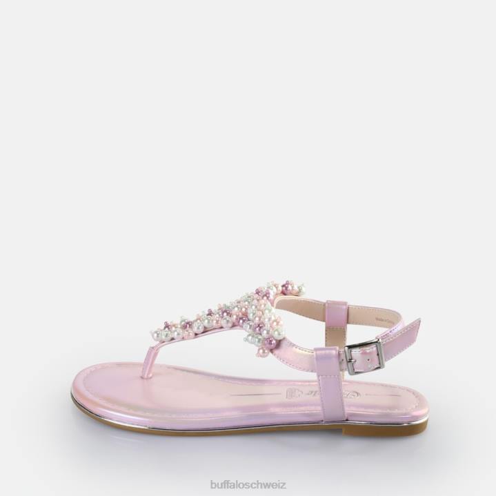 Buffalo Capri-Perlensandalen vegan 846Z408 metallischer Lavendel|Sandalen
