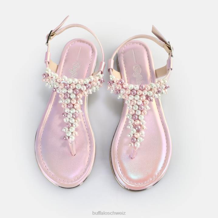 Buffalo Capri-Perlensandalen vegan 846Z408 metallischer Lavendel|Sandalen