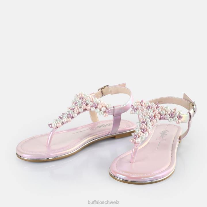 Buffalo Capri-Perlensandalen vegan 846Z408 metallischer Lavendel|Sandalen