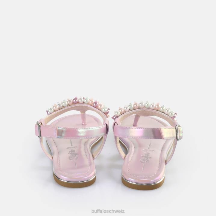 Buffalo Capri-Perlensandalen vegan 846Z408 metallischer Lavendel|Sandalen