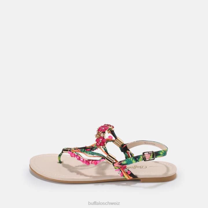 Buffalo Capri Vacay Sandale vegan 846Z175 Fuchsie|Sandalen
