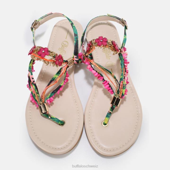 Buffalo Capri Vacay Sandale vegan 846Z175 Fuchsie|Sandalen