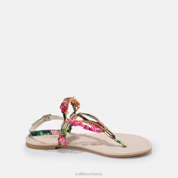 Buffalo Capri Vacay Sandale vegan 846Z175 Fuchsie|Sandalen
