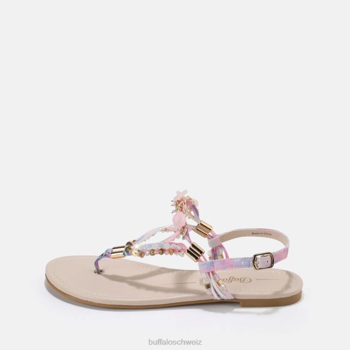 Buffalo Capri Vacay Sandale vegan 846Z176 Pastellrosa|Sandalen