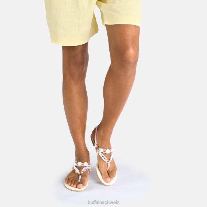Buffalo Capri Vacay Sandale vegan 846Z176 Pastellrosa|Sandalen