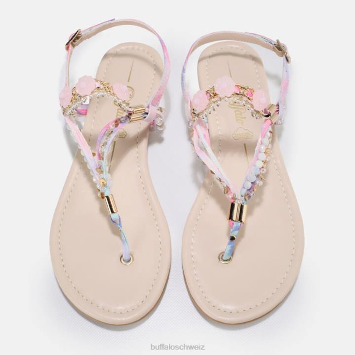 Buffalo Capri Vacay Sandale vegan 846Z176 Pastellrosa|Sandalen