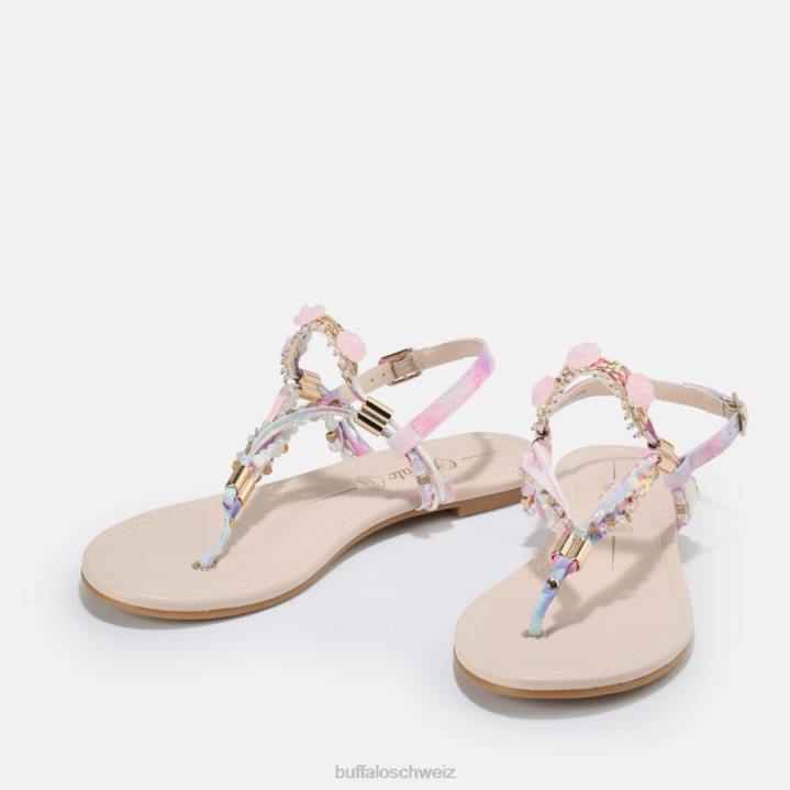 Buffalo Capri Vacay Sandale vegan 846Z176 Pastellrosa|Sandalen