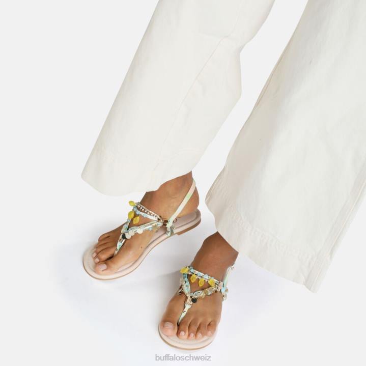 Buffalo Capri Vacay Sandale vegan 846Z177 blau/türkis|Sandalen