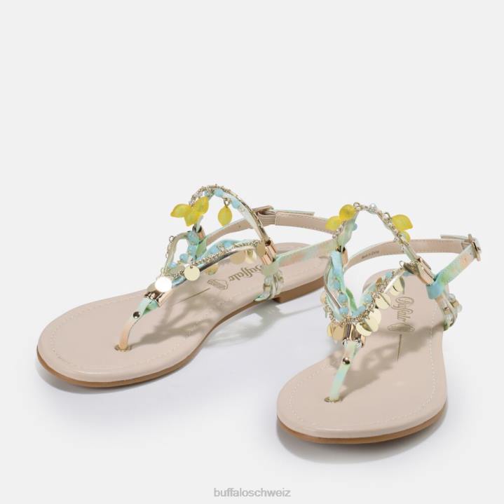 Buffalo Capri Vacay Sandale vegan 846Z177 blau/türkis|Sandalen