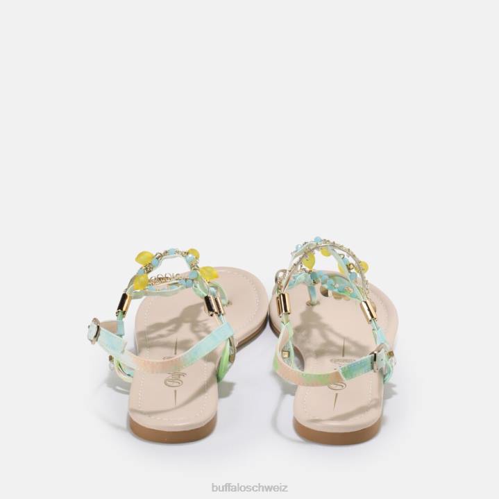 Buffalo Capri Vacay Sandale vegan 846Z177 blau/türkis|Sandalen