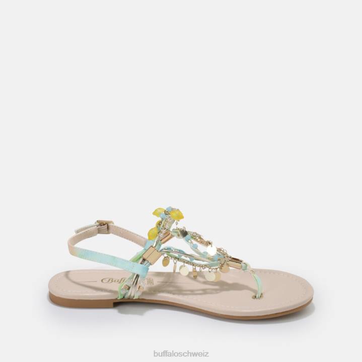 Buffalo Capri Vacay Sandale vegan 846Z177 blau/türkis|Sandalen