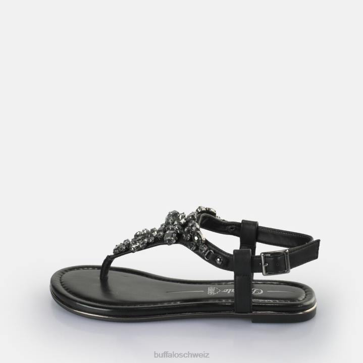 Buffalo Rhonda Sandalen vegan 846Z94 Schwarz|Sandalen