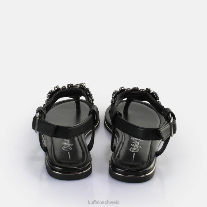 Buffalo Rhonda Sandalen vegan 846Z94 Schwarz|Sandalen