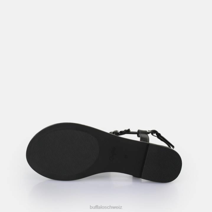 Buffalo Rhonda Sandalen vegan 846Z94 Schwarz|Sandalen