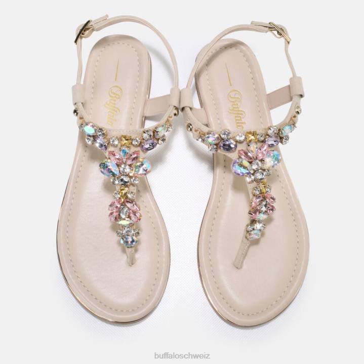 Buffalo Rhonda vegane Sandale 846Z91 Beige|Sandalen