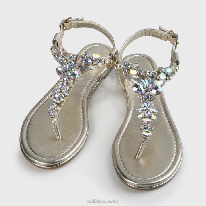 Buffalo Rhonda vegane Sandalen 846Z92 Gold|Sandalen