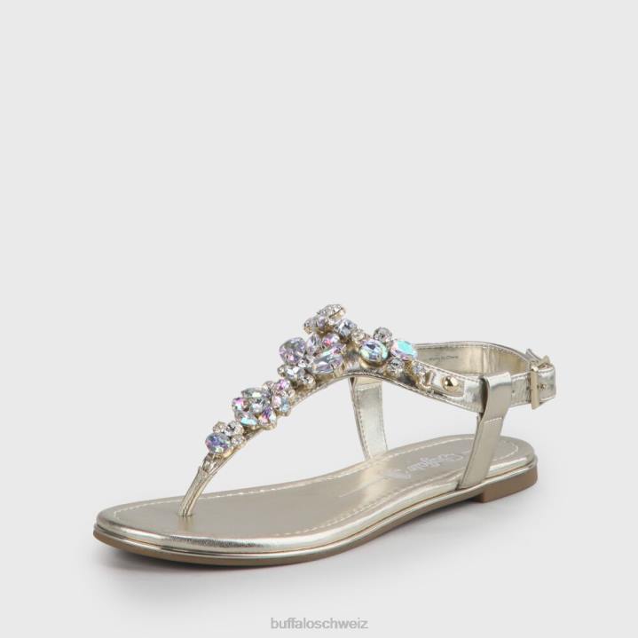Buffalo Rhonda vegane Sandalen 846Z92 Gold|Sandalen