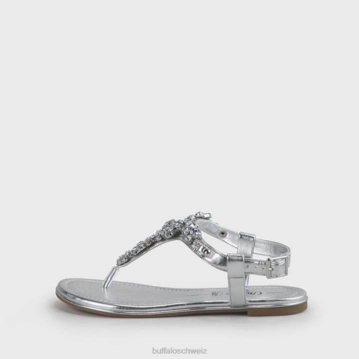 Buffalo Rhonda vegane Sandalen 846Z93 Silber|Sandalen
