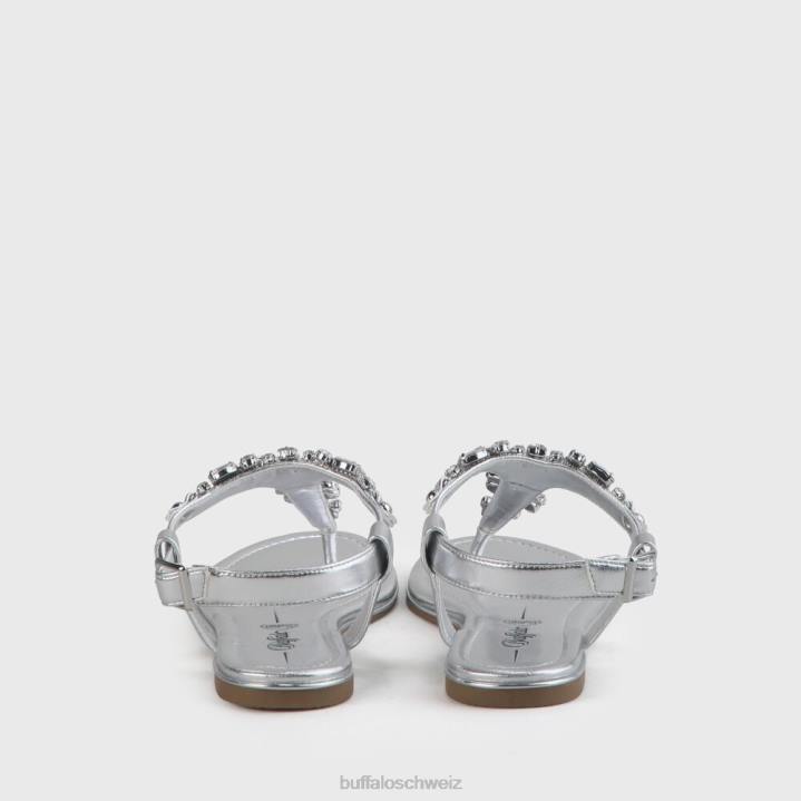 Buffalo Rhonda vegane Sandalen 846Z93 Silber|Sandalen
