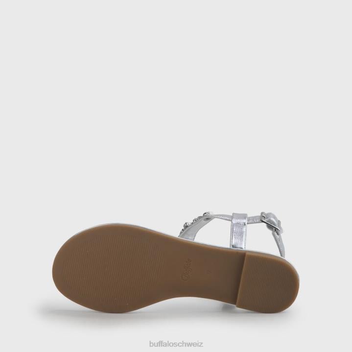 Buffalo Rhonda vegane Sandalen 846Z93 Silber|Sandalen