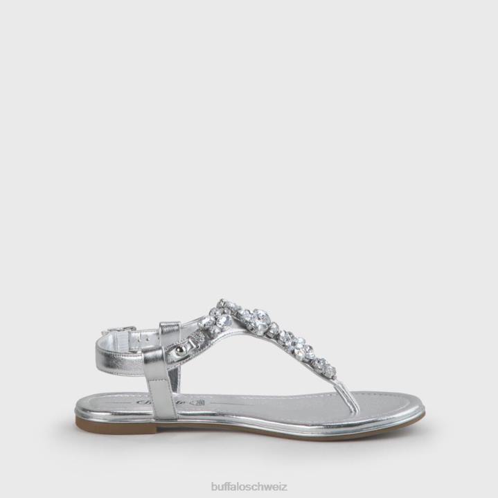 Buffalo Rhonda vegane Sandalen 846Z93 Silber|Sandalen