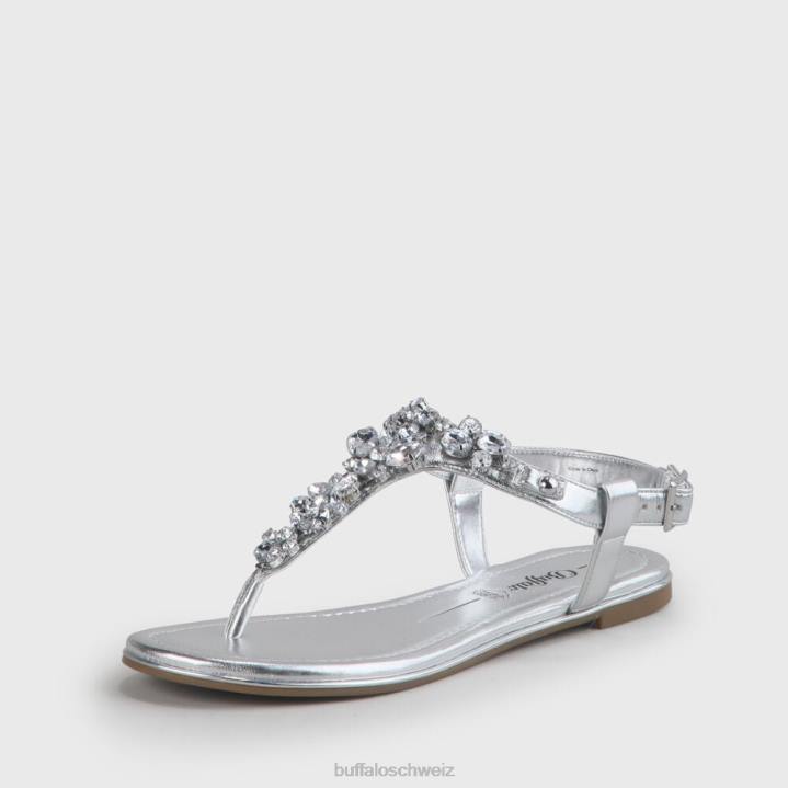 Buffalo Rhonda vegane Sandalen 846Z93 Silber|Sandalen