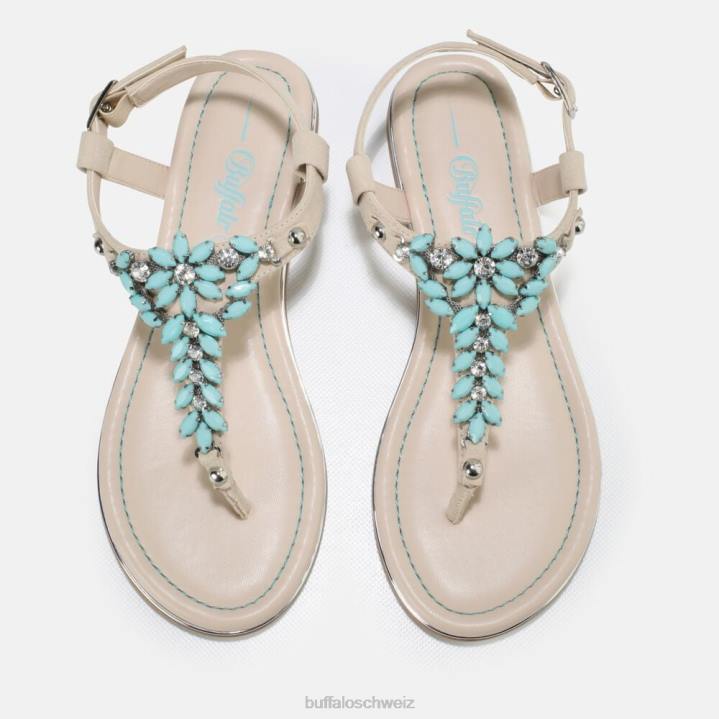 Buffalo Rosalie vegane Sandale 846Z814 minzgrün|Sandalen