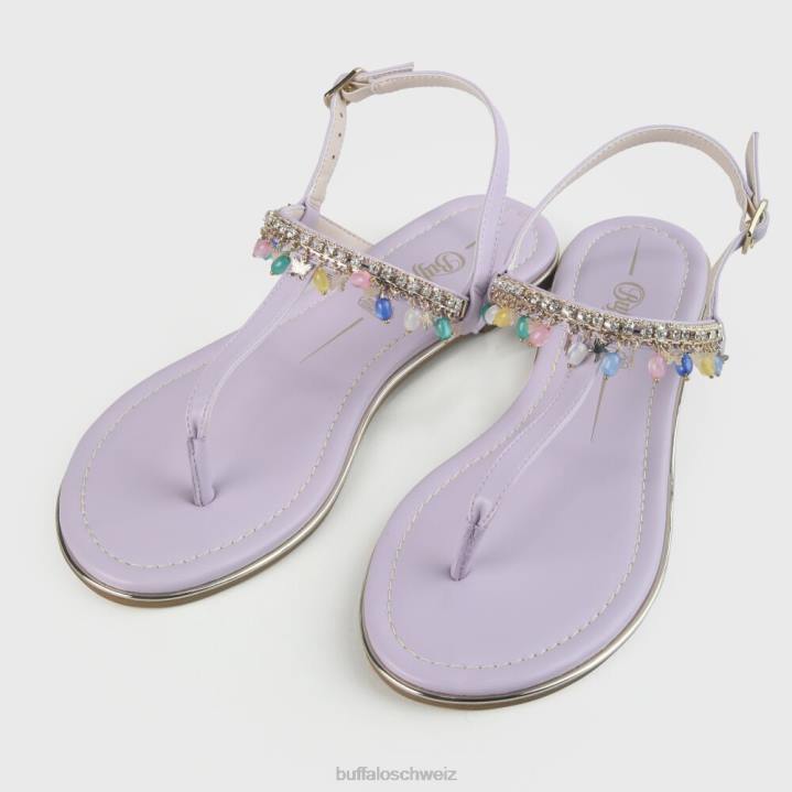 Buffalo Vegane Sandalen von Rachel Charms 846Z770 helles Lila|Sandalen