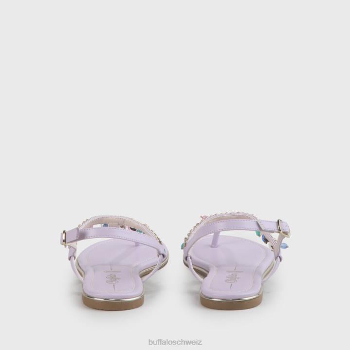 Buffalo Vegane Sandalen von Rachel Charms 846Z770 helles Lila|Sandalen