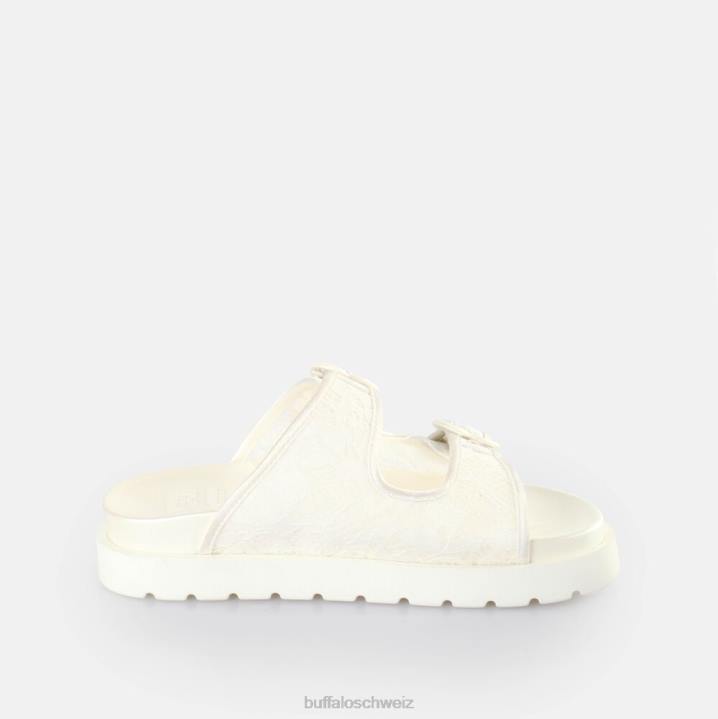 Buffalo Elly Slide Plateau-Slides vegan 846Z832 Weiss|Folien