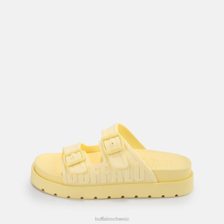 Buffalo Eve Sol Plateausandalen vegan 846Z877 Vanille|Folien