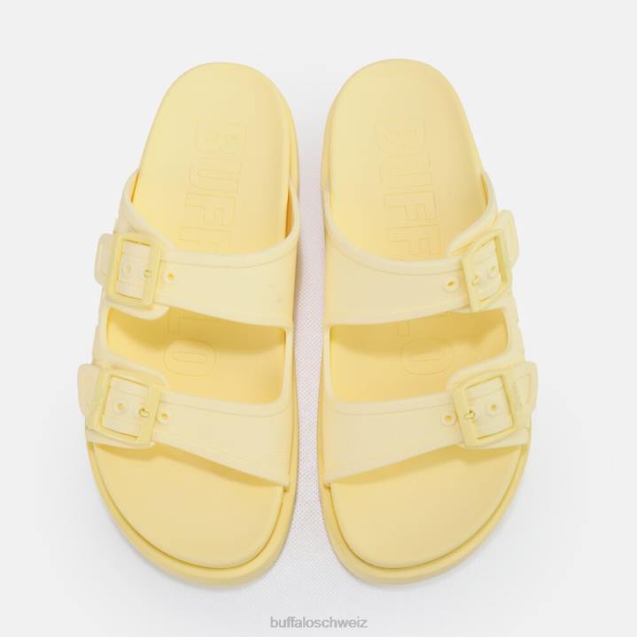 Buffalo Eve Sol Plateausandalen vegan 846Z877 Vanille|Folien
