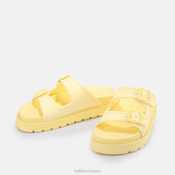 Buffalo Eve Sol Plateausandalen vegan 846Z877 Vanille|Folien