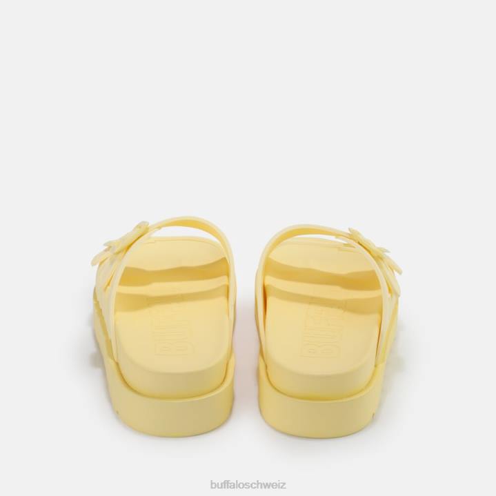 Buffalo Eve Sol Plateausandalen vegan 846Z877 Vanille|Folien