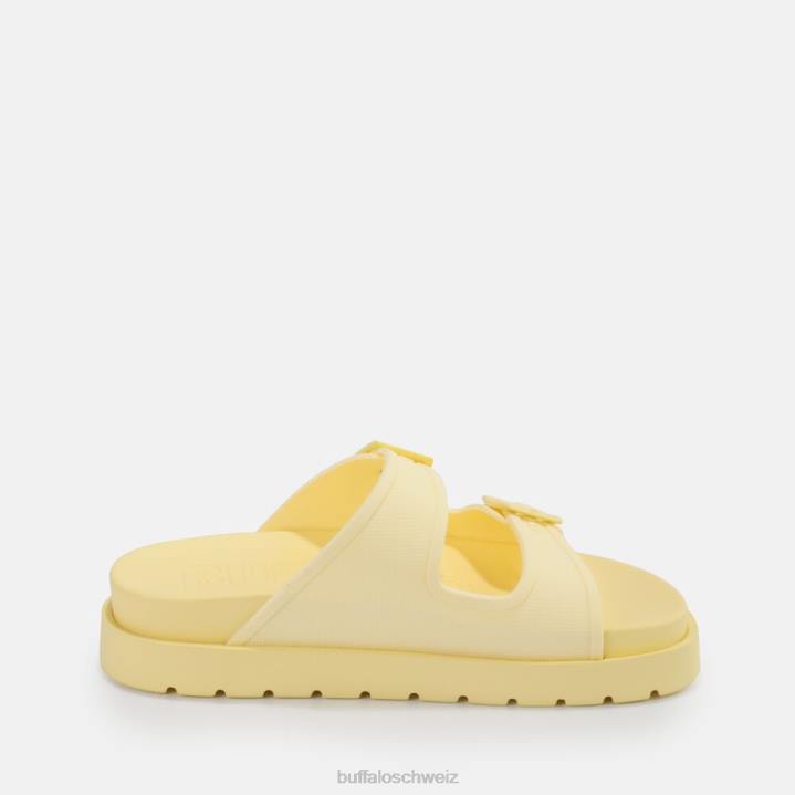 Buffalo Eve Sol Plateausandalen vegan 846Z877 Vanille|Folien