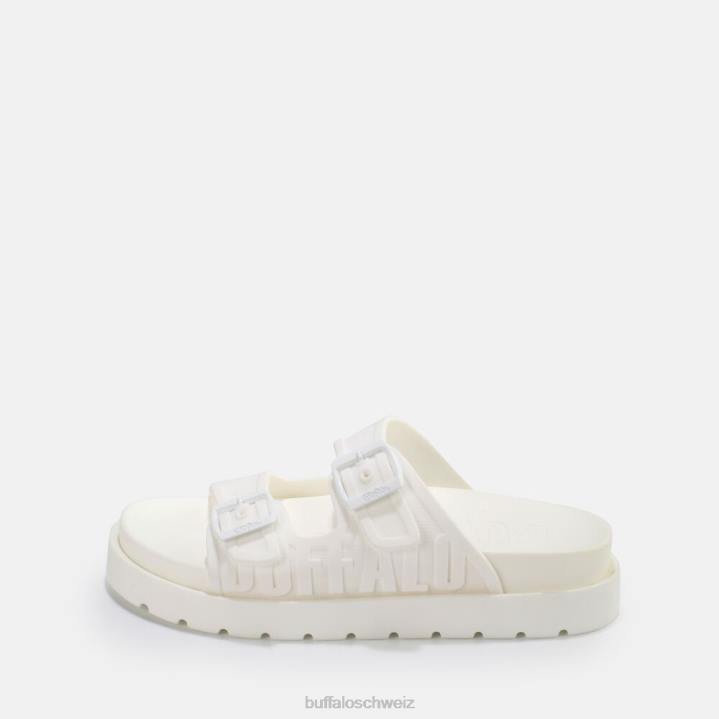 Buffalo Eve Sol Plateausandalen vegan 846Z915 Weiss|Folien