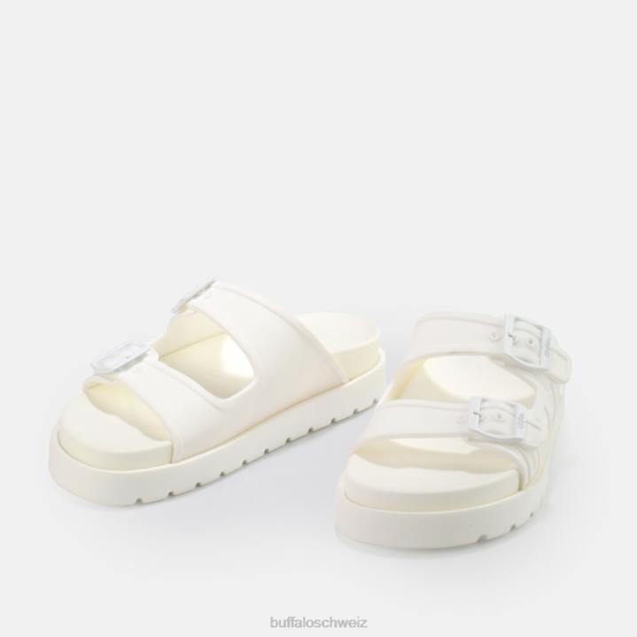 Buffalo Eve Sol Plateausandalen vegan 846Z915 Weiss|Folien