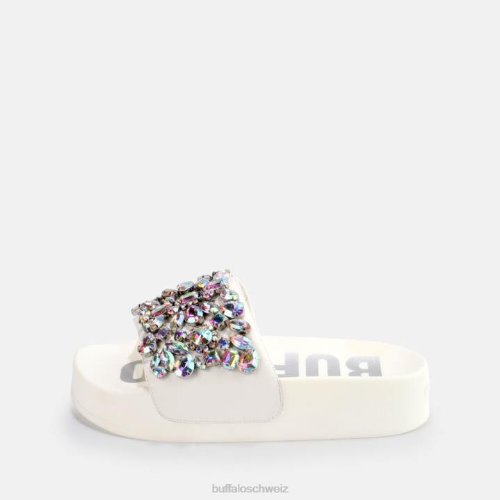 Buffalo Fabia Slide vegan 846Z146 Weiss|Folien