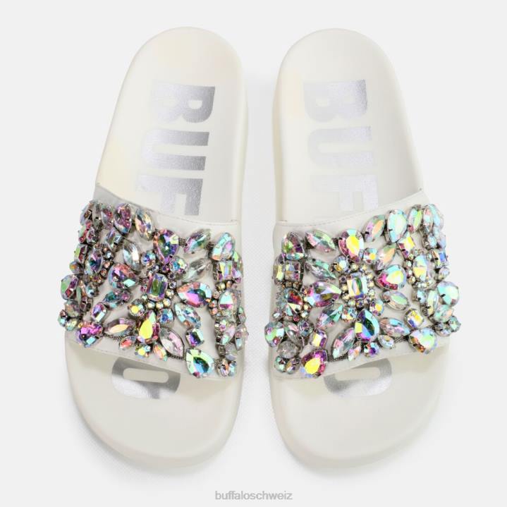 Buffalo Fabia Slide vegan 846Z146 Weiss|Folien