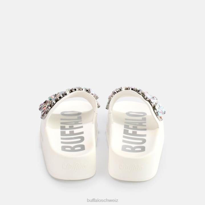 Buffalo Fabia Slide vegan 846Z146 Weiss|Folien