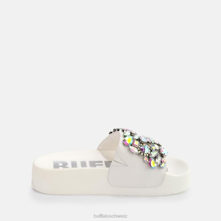 Buffalo Fabia Slide vegan 846Z146 Weiss|Folien