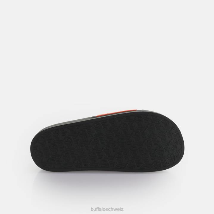 Buffalo Lake Bold Plateau-Slide vegan 846Z193 Schwarz|Folien