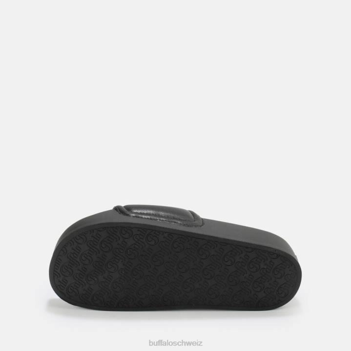 Buffalo Lake Quilt Plateausandalen vegan 846Z796 Schwarz|Folien